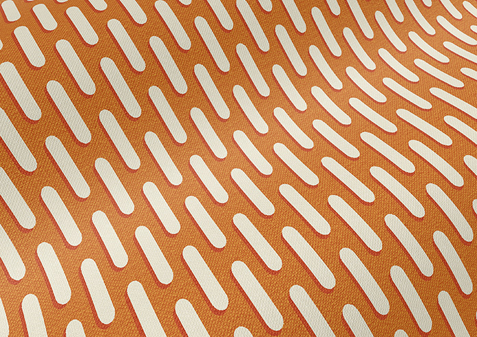 Tiles, Orange - Roman Blind - Image 4